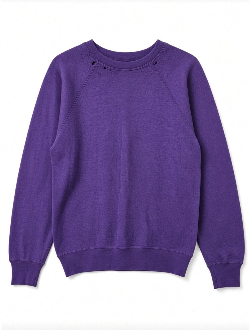 Vintage Tultex Purple Distressed Raglan Crewneck Sweatshirt USA Made
